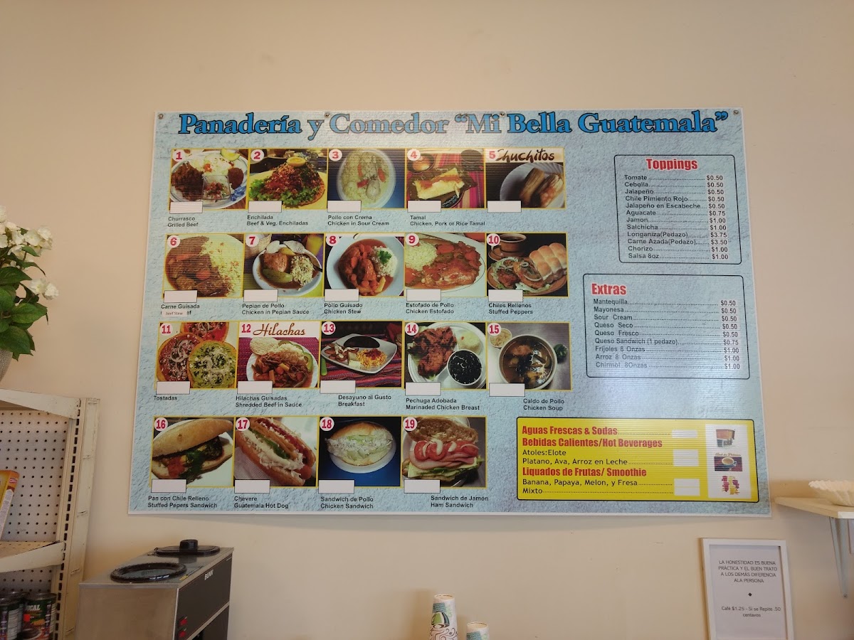 Menu Panadería Mi Bella Guatemala-1